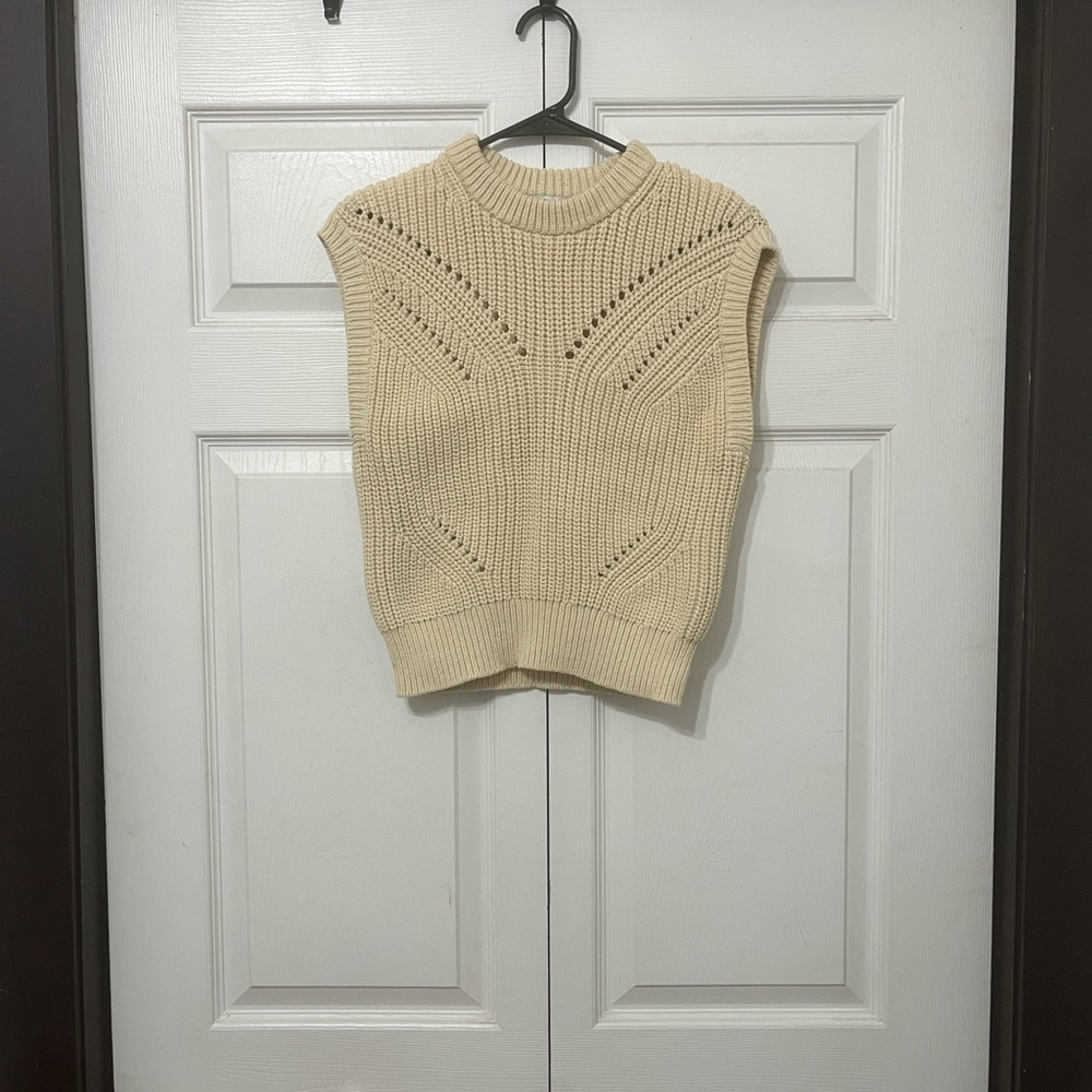 Madewell Cream Knit Sleeveless Sweater - Picture 1 of 4
